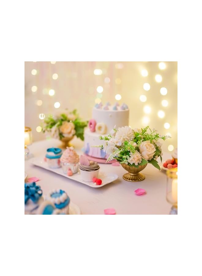 The Bros Mini Gold Flower Arrangement Pots - 2.6IN Metal Vase Urn Planters for Centerpiece Table Decorations, Home, Party, Anniversary, Ceremony, Wedding Decor - Gold - Image 4