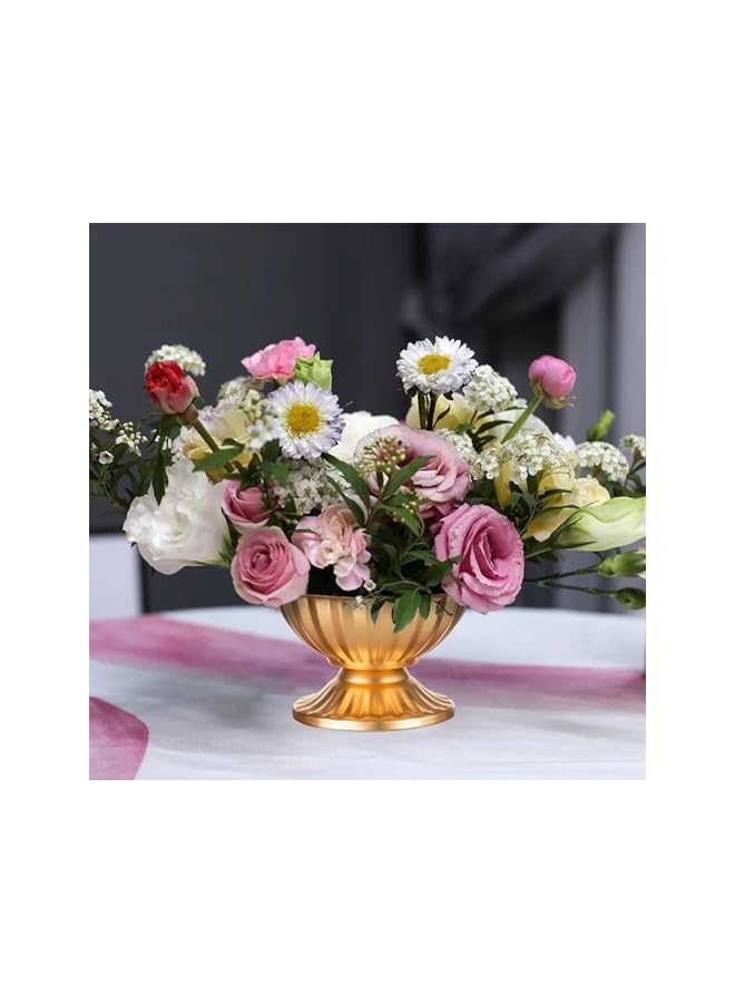 The Bros Mini Gold Flower Arrangement Pots - 2.6IN Metal Vase Urn Planters for Centerpiece Table Decorations, Home, Party, Anniversary, Ceremony, Wedding Decor - Gold - Image 5