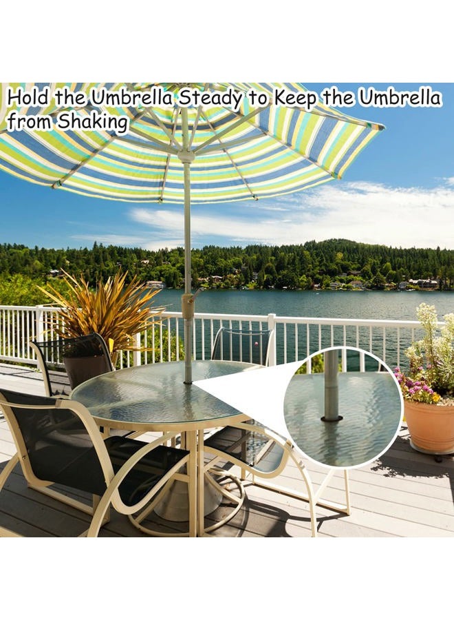 CANIPHA 2Pcs Patio Table Umbrella Hole Ring Plug, Silicone Pool Umbrella Sleeve Stabilizer Cone Wedge, Umbrella Table Ring Hole Insert for 2-2.5 Inch Patio Table Hole or 1.5 Inch Pool Umbrella Adapter (Black)  - Image 3