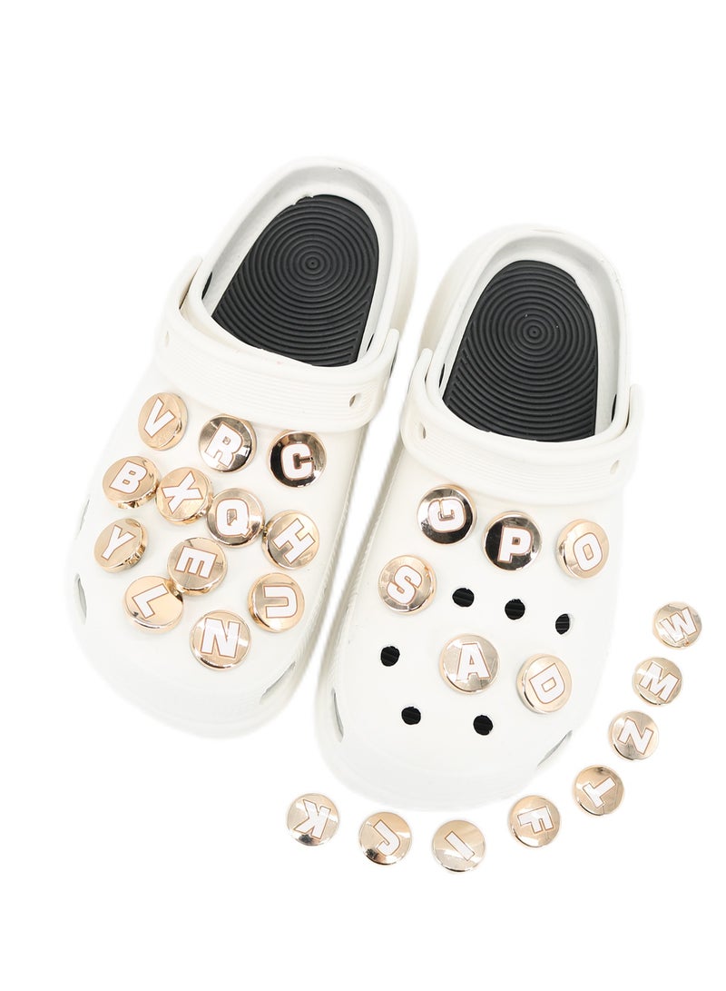 26PCS Unisex-Adult Jibbitz Shoe Decoration Charms for Clogs Sandals, English Letters Series Diy Accessories for Girls Women Party Favors Gifts(Not Incleded Shoes) - Image 4