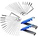 desin 60Piece Carburetor Cleaning Brush Dirt Jet Cleaner Tool Kit Micro Wire Needles with Aluminum Carrying Case Hex Wrenches for Small Engine Repair Motorcycle ATV Weed Eater and Airbrush - Image 2