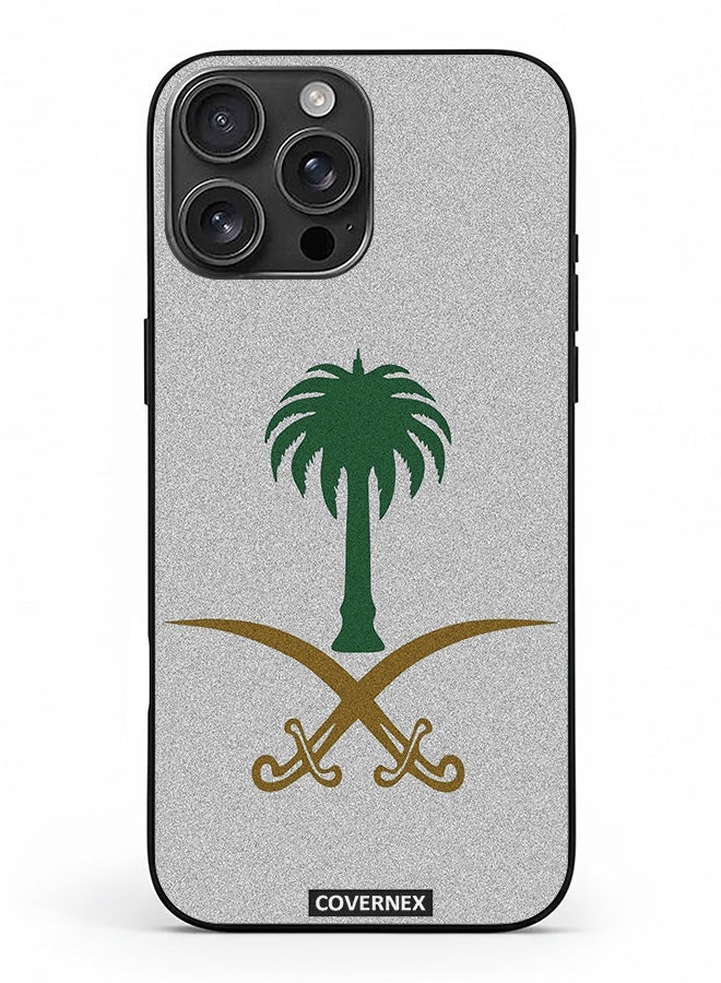 Covernex Apple iPhone 16 Pro Max Protective Case Cover Printed Featuring Saudi Arabian National Emblem - Image 2