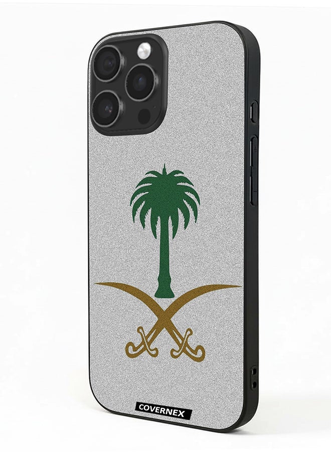 Covernex Apple iPhone 16 Pro Max Protective Case Cover Printed Featuring Saudi Arabian National Emblem - Image 1