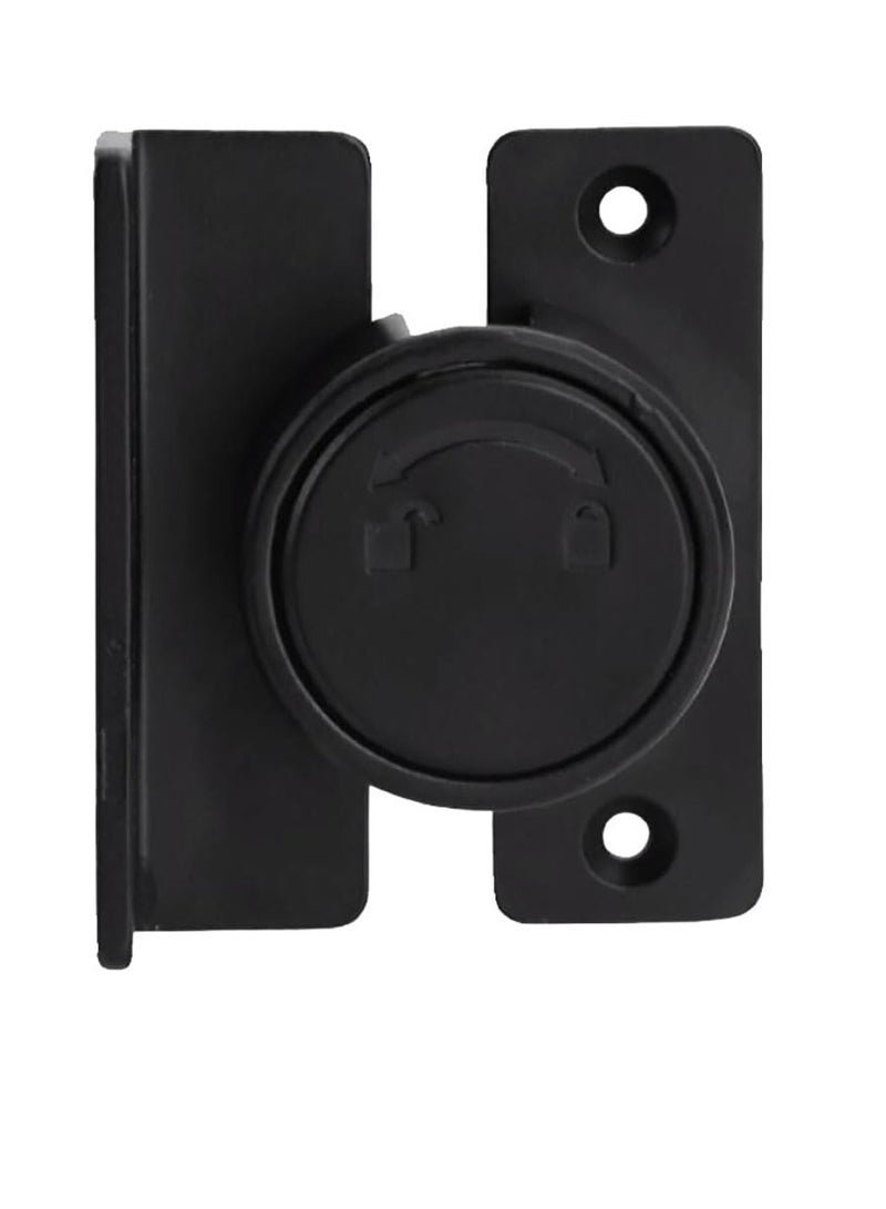 KASTWAVE Door Lock Fixing Latch, 90 Degree Rotating Bolt, Secure Portable Hook Lock Latch, Suitable for Bathroom, Garage, Bedroom, Cabinet, Barn (Black) - Image 1