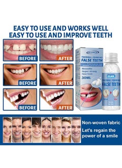 EELHOE Thermal Forming False Teeth 30ml, Temporary Teeth Replacement Kit for Temporary Restoration of Missing and Broken Teeth Replacement Dentures, DIY Heat Fit Beads, Confident Smile  - Image 3