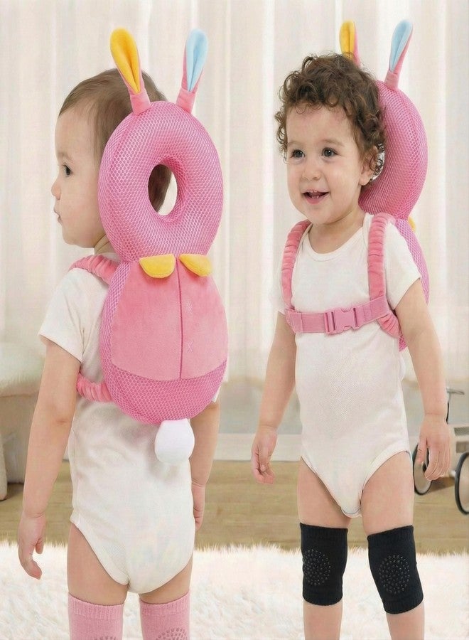 Dakos Baby Head Protector, Baby Head Protector for Crawling, Babies Head Neck Back Protector with Safety Belt & Safety Gear Knee & Elbow Pads, Unisex Babies Toddlers Kneepads 2 Pair (MFP972) - Image 1