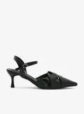 ELLA Interwoven Design Ankle Strap Pointed Pump