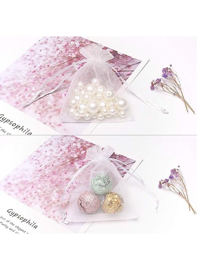Ocean 100Pcs 8 x 10CM Sheer Drawstring Organza Jewelry Pouches Wedding Party Favor Gift Bags  - Image 5