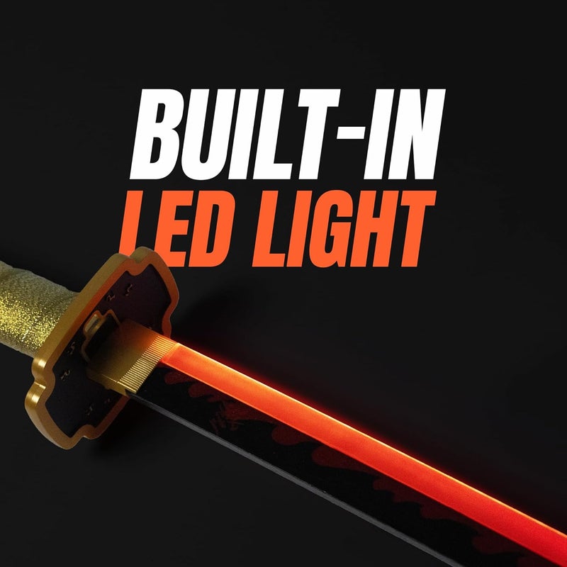 Offo Demon Slayer Yoriichi Neon LED Katana – 100cm Life-Size Light-Up Anime Sword for Cosplay, Display & Training | Elegant Gift for Fans, Kids, Teens & Collectors - Image 2