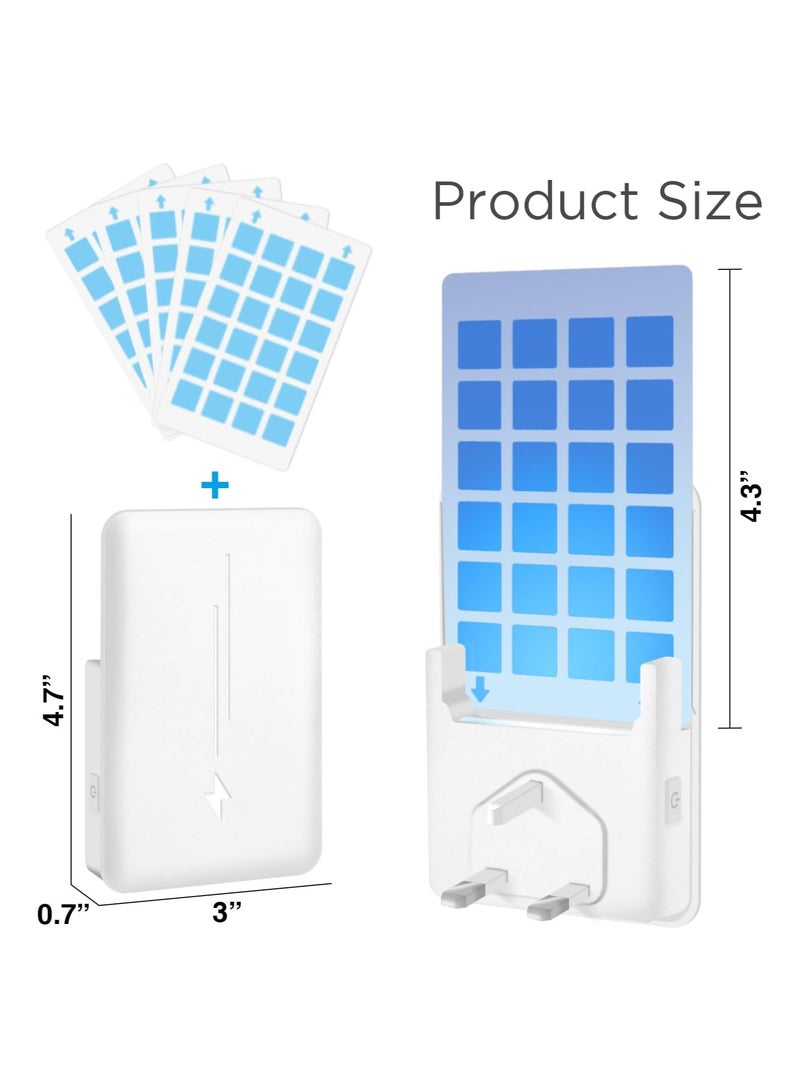 Fly Insect Trap, Indoor Gnat Catcher Captures Houseflies, Fruit Flies, and Gnats, Plug-in Moths Killer with Night Light for Buzz-free Home, UK PLUG, 5Pcs Adhesive Cards