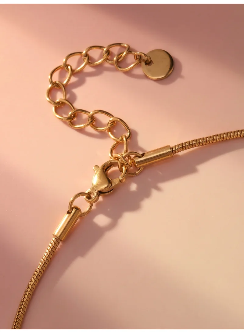 Palmonas  18K Gold Tone Plated Trio Square Drop Lariat Necklace For Women - Waterproof & Anti-Tarnish for Women | Best Price UAE