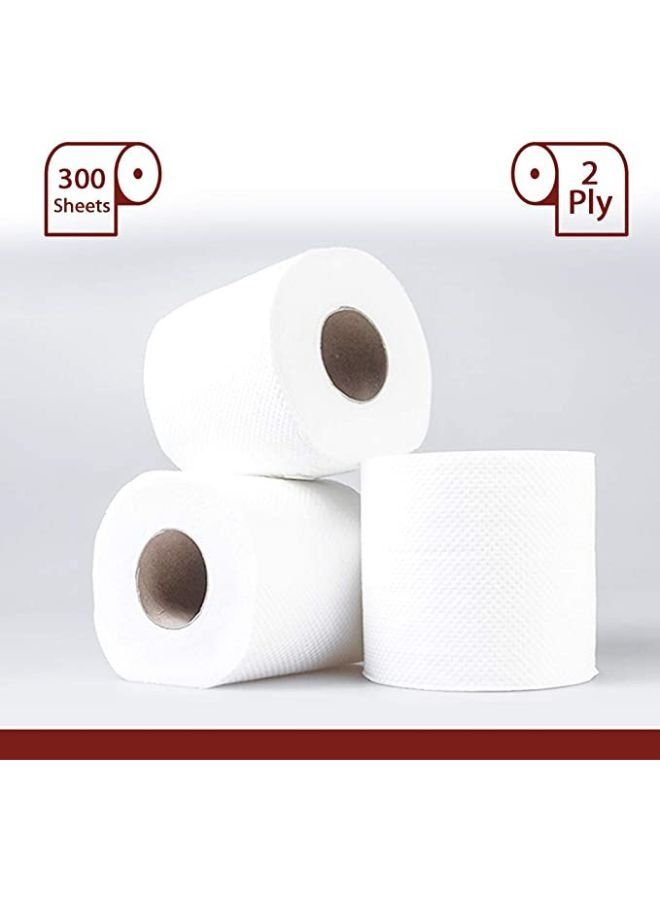 Toilet Paper Tissue 300 Sheets X2 Ply 10 Rolls - Image 2