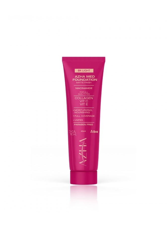AZHA - AZHA MED Foundation ( 01 LIGHT) 25ml - Image 1