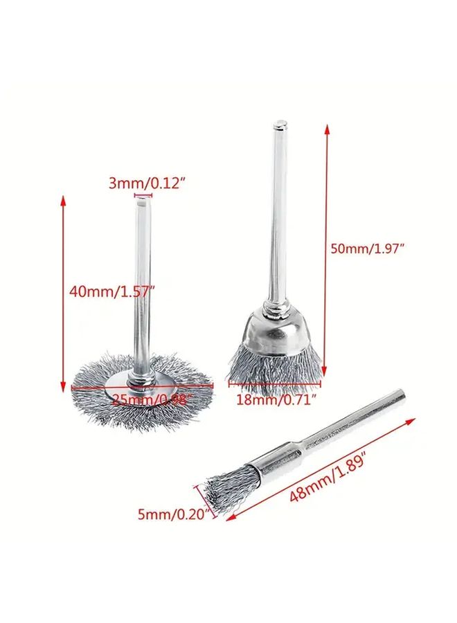5pcs Pen Wire Brush Set Stainless Steel for Cleaning Deburring Polishing Rotating Tools - Image 2