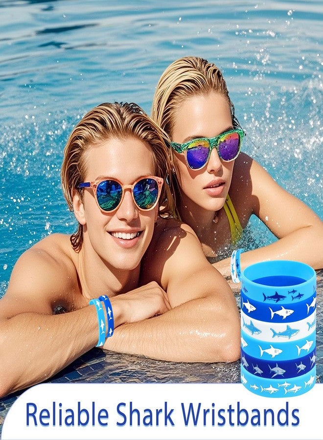 VICROIC 30 PCS Shark Silicone Bracelets Rubber Wristbands for Baby Shower, Under the Sea, Shark Themed Birthday Party Favors - Image 5