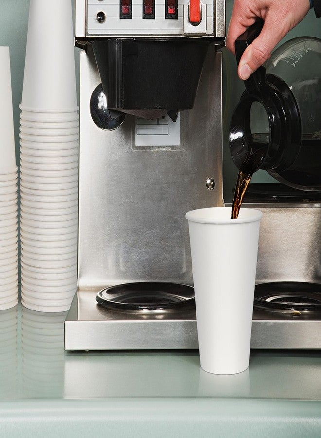 ESSENTIAL 80pcs 16oz Disposable Paper Coffee Cups with Lids, Sleeves and Labels, White Leak-Proof Coffee Cups for Hot or Cold Beverage, Suitable for Shops, Coffee Bar, Home and Office - Image 3