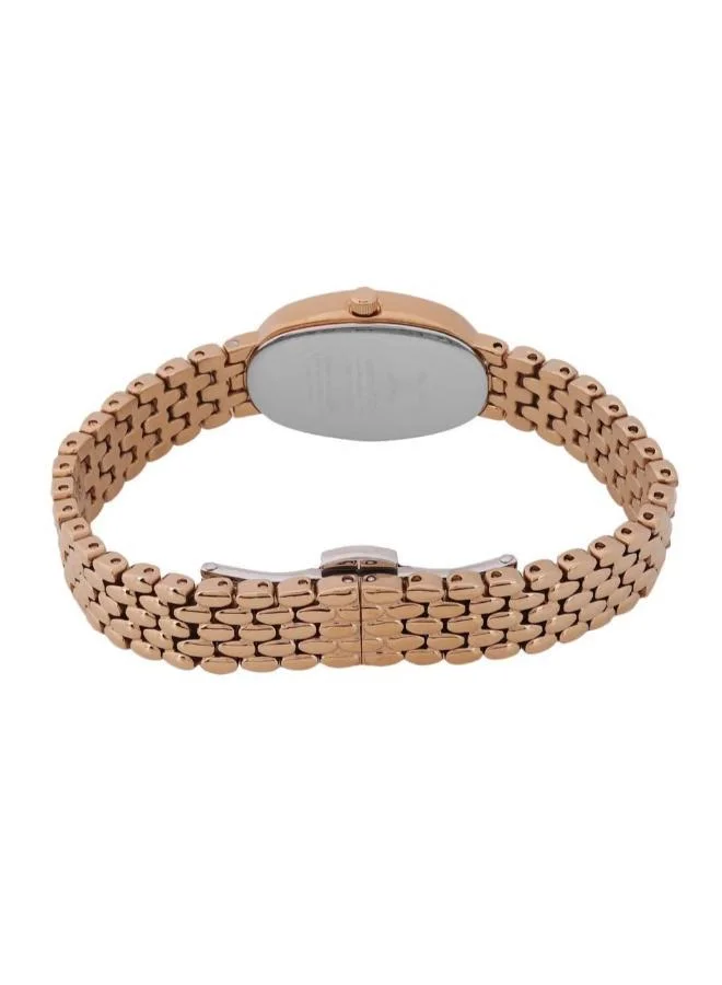 DANIEL KLEIN Women's Stainless Steel Rose Gold Alloy Case Analog  Barrel Sunray Dial Japanese Quartz Premium 30 Meters Water Resistant