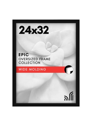 Americanflat 24x32 Poster Frame with Polished Plexiglass  Black Picture Frame  Wide Photo Frames Made of Engineered Wood for Vertical or Horizontal Wall Display  Epic Collection  Black - pzsku/Z10AE58645FBCF7B116FEZ/45/1749491139/9e3996e7-fb84-43a7-9778-46cc97c56dfd