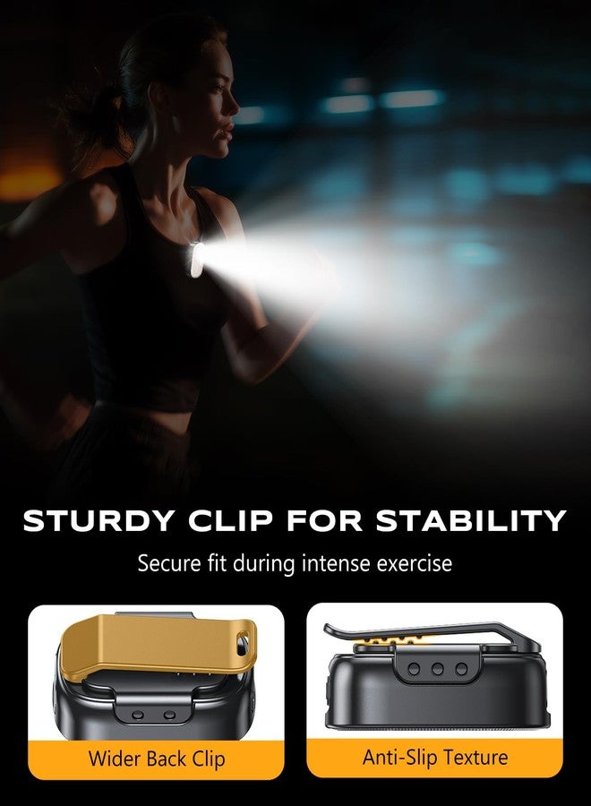 Cuvccn 500LM EDC Flashlight, 10 Modes Mini Clip on Flashlight with Spot & Flood Light, Rechargeable & IP65 Waterproof Pocket Light, Running Lights for Runners, Camping, Hiking, Jogging, Emergency - Image 5