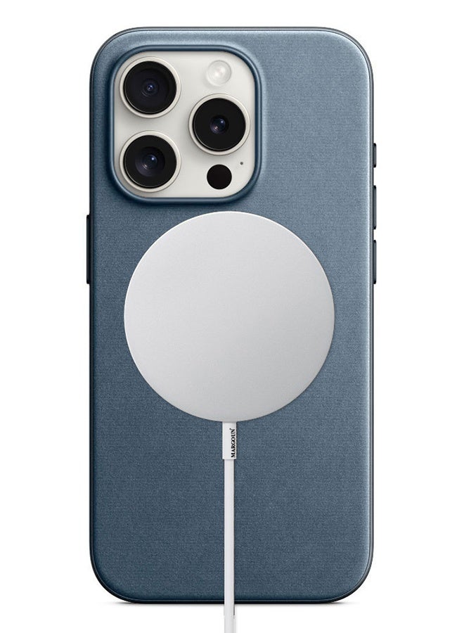 CATANES FineWoven case cover for Apple iPhone 15 Pro with MagSafe durable and heavy protection - Midnight Blue - Image 3