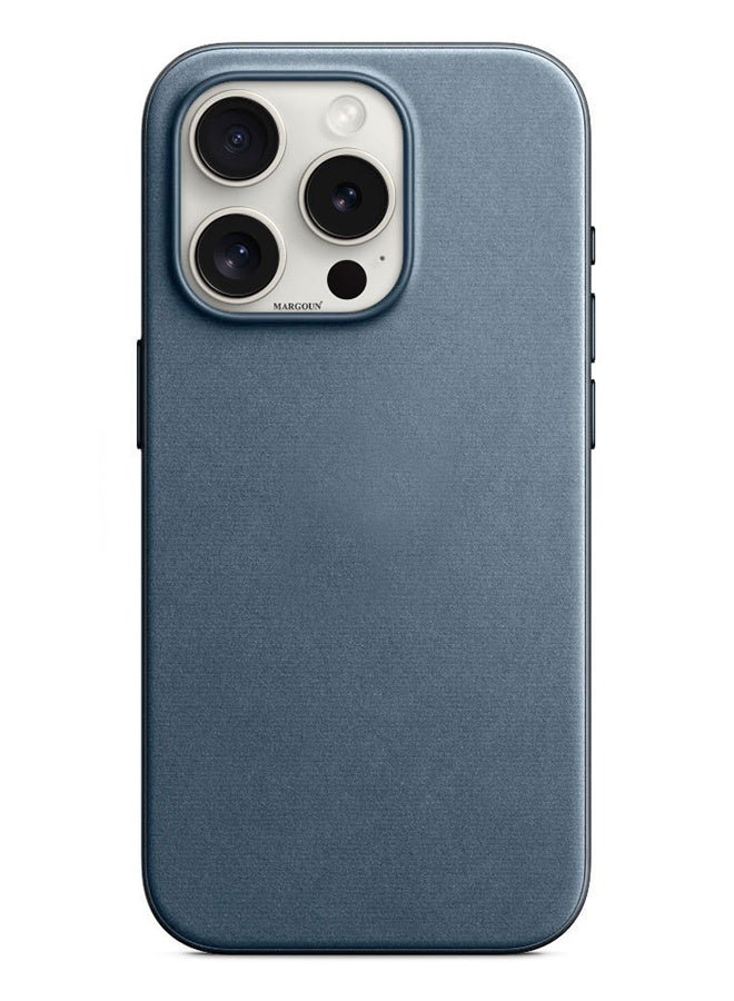 CATANES FineWoven case cover for Apple iPhone 15 Pro with MagSafe durable and heavy protection - Midnight Blue - Image 1