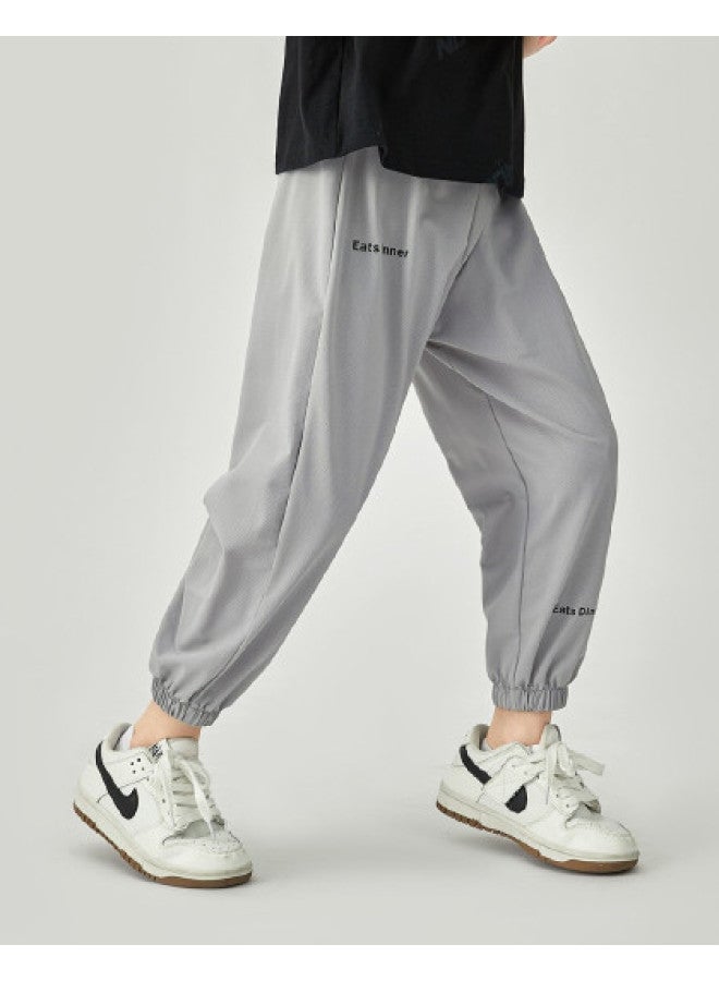 Light سروال مضاد للبعوض للأطفال 2025 صيف خفيف الوزن وقابل للتنفس مع كاحلين مرنين، سروال رياضي سريع الجفاف للأولاد - Image 1