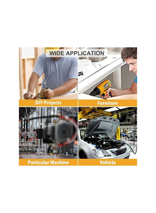 مجموعة مسامير خشبية برأس مسطح M3، 400 قطعة، مسامير ذات رأس غاطس ذاتية الثقب، من الفولاذ المقاوم للصدأ 304، تحتوي على 20 قطعة من مثبتات M6 لتعليق الجدران المجوفة أو الستائر. - Image 4