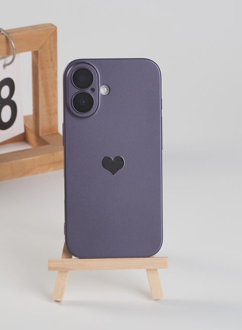 غطاء آيفون 16، جراب هاتف جذاب بتصميم الحب مع حامي لعدسة الكاميرا