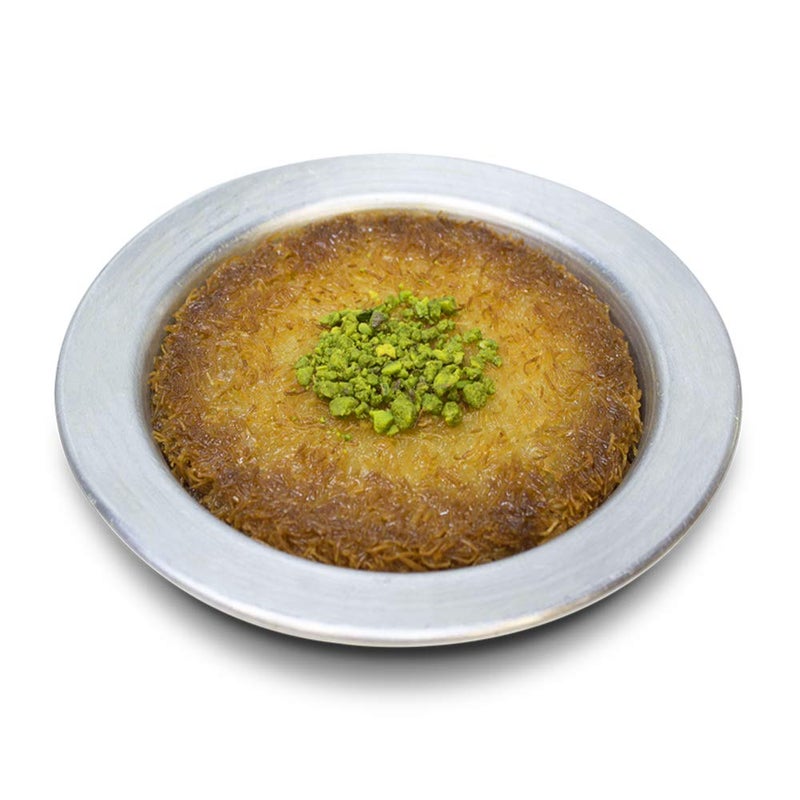 Frigya Kunefe Plate Large - Cooking and Serving Plates for Shredded Kadaifi, Phyllo, Fillo Dough Pan/Turkish Dessert Dough Burner - Set of 2 Silver Color Aluminum Pans (Large Serving) - Image 4