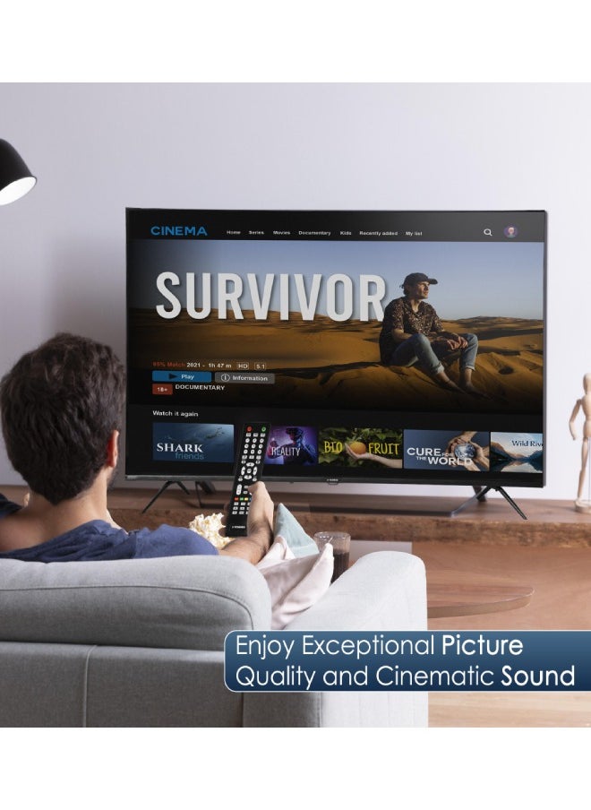 Toshiro - Toshiro 55 Inch 4K UHD Smart TV with Android Operating System, Built-in Wi-Fi, Smart Apps, 2024 Model - TRO554KSLED2 - Image 1