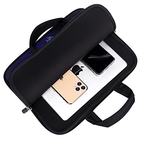 Baocool 11 11.6 12 12.1 12.5 inch Laptop Carrying Bag Chromebook Case Notebook Ultrabook Bag Tablet Cover Neoprene Sleeve for Apple MacBook Air Samsung Google Acer HP DELL Lenovo Asus (Blue Butterfly) - Image 5