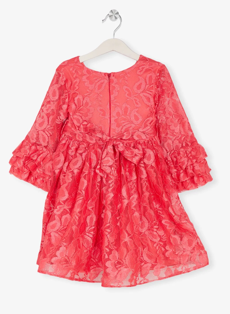 Little Golden Apple Little Ruffle Sleeve Dress