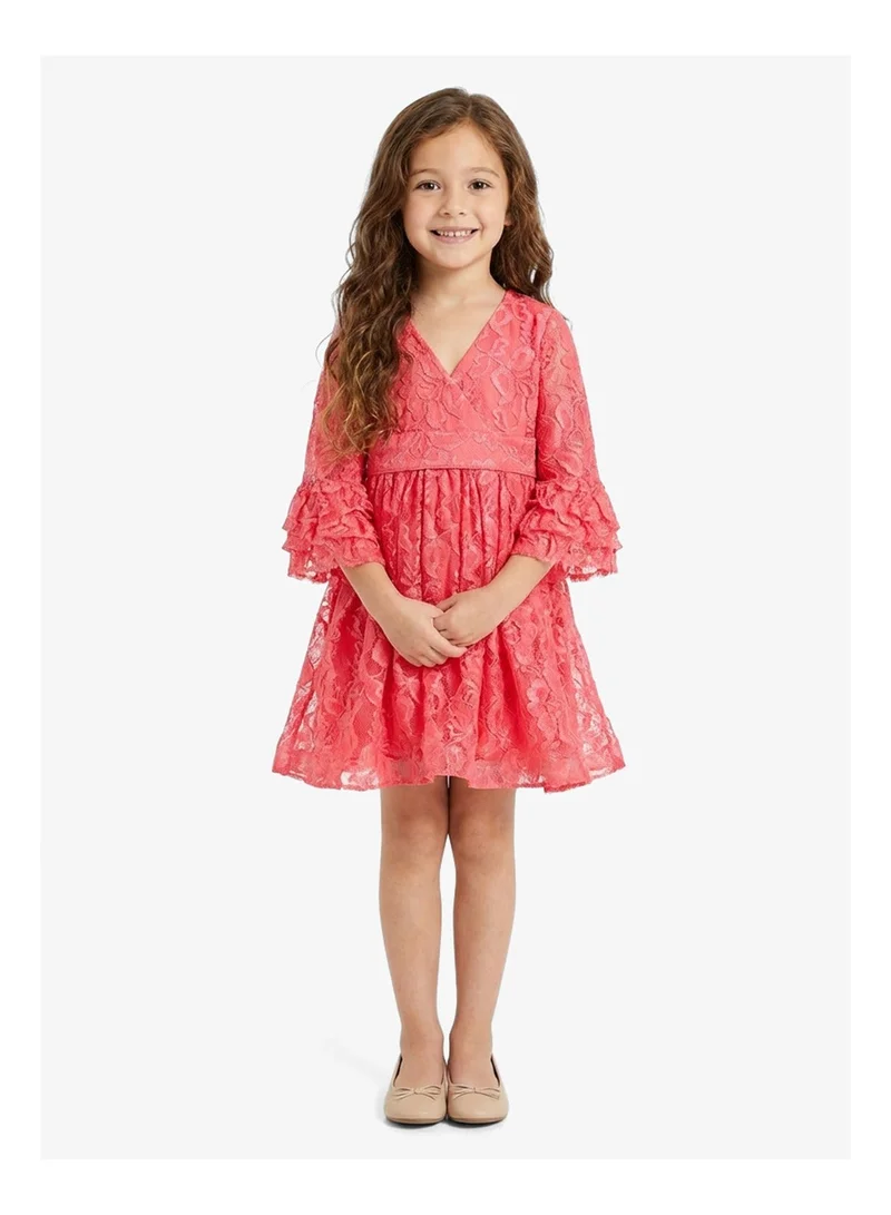 Little Golden Apple Little Ruffle Sleeve Dress