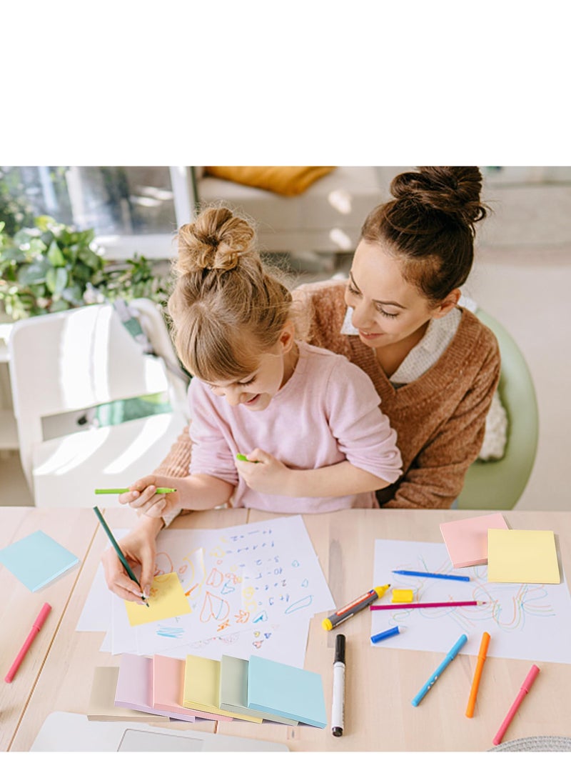 ZERIFAM Sticky Notes - 12pads Post It Notes, 600 Sheets Total, 3''x3'' Colors Sticky Note, Used For Office, School Supplies, Notebooks, Planning Matters.