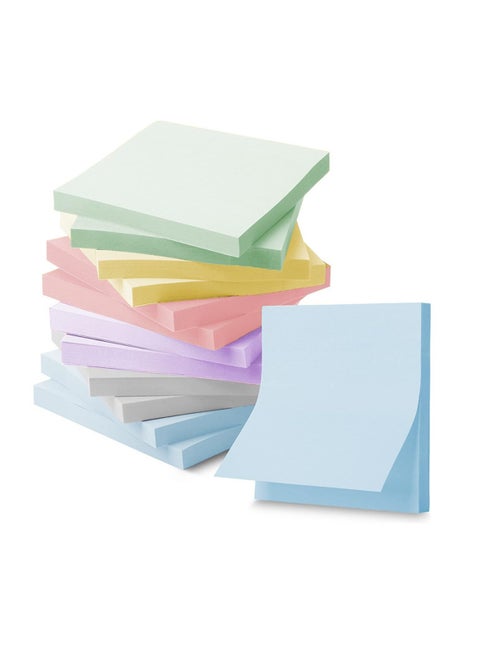 ZERIFAM Sticky Notes - 12pads Post It Notes, 600 Sheets Total, 3''x3'' Colors Sticky Note, Used For Office, School Supplies, Notebooks, Planning Matters.