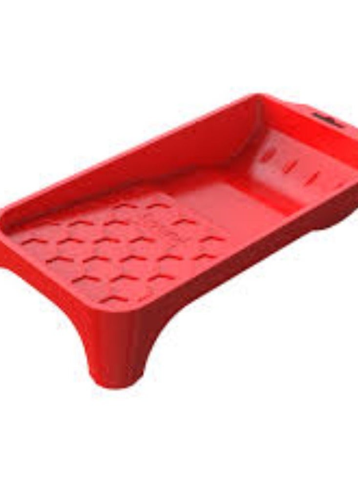 KNP KNP Red Plastic Paint Tray (9 Inch) is an essential tool for painting projects, designed to hold and distribute paint evenly for smooth and efficient application.  - Image 1