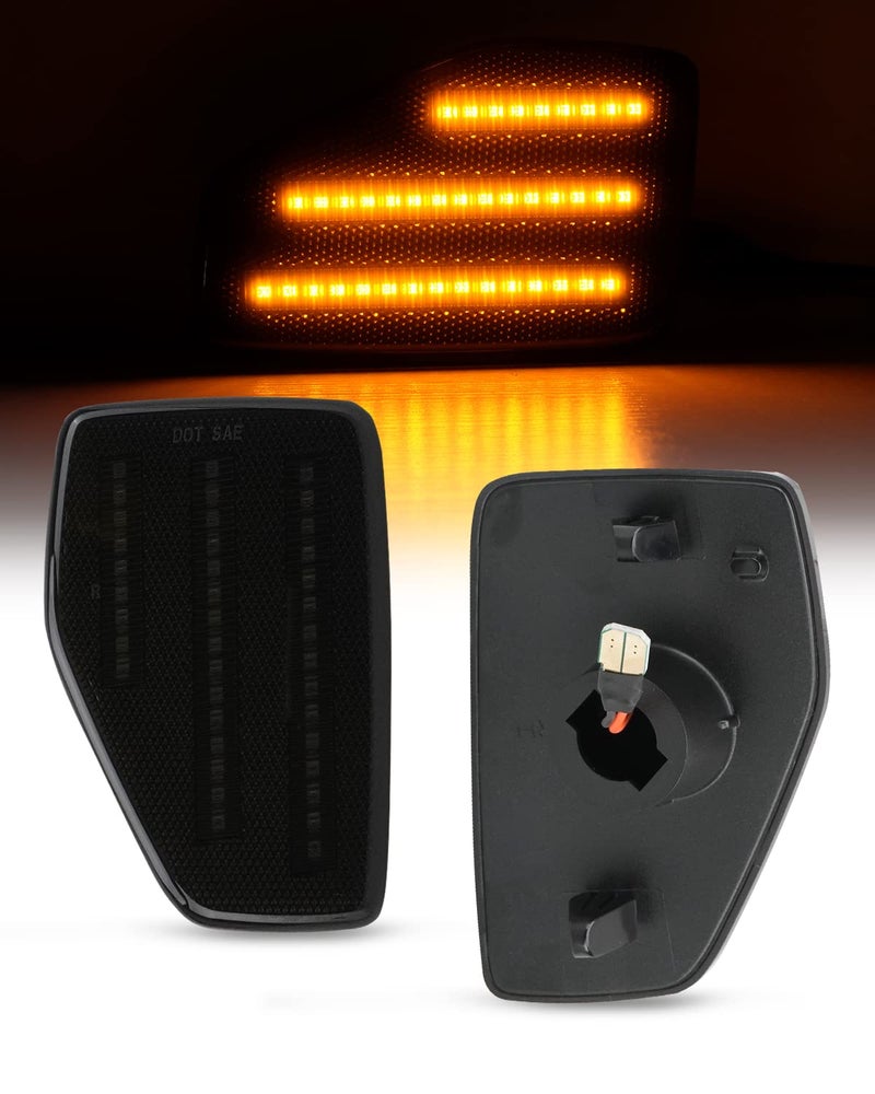 Bestview أفضل مصابيح علامة جانبية LED متوافقة مع 2006-2010 هامر H3 2009-2010 H3T، جانب السائق والراكب، عدسة مدخنة - Image 4