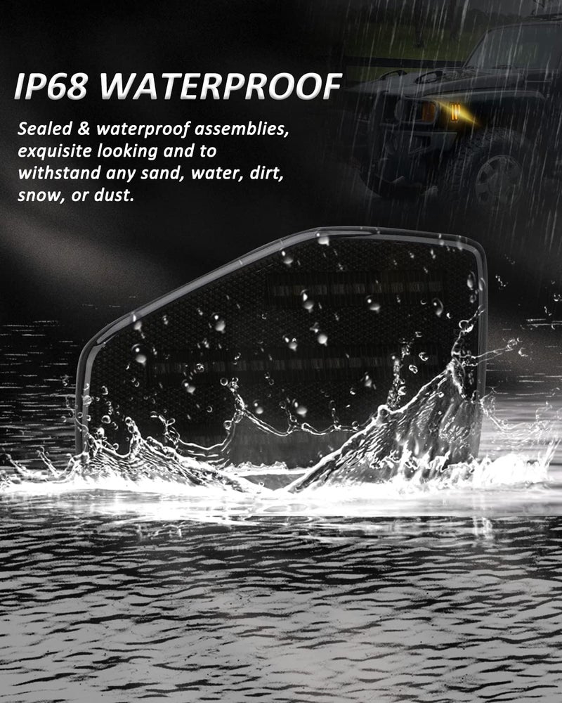 Bestview أفضل مصابيح علامة جانبية LED متوافقة مع 2006-2010 هامر H3 2009-2010 H3T، جانب السائق والراكب، عدسة مدخنة - Image 5