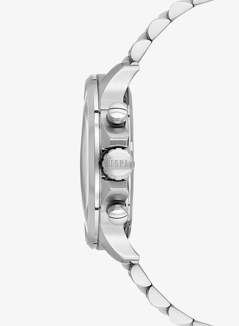 U.S. Polo Assn. New Stainless Steel Bracelet Quartz Multifunction Watch for Men, 43mm