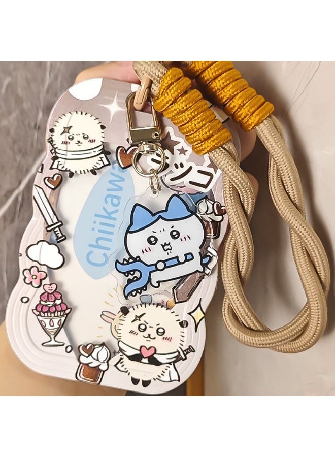 NIBEMINENT 1 - Piece Gikawa Kpop Photo Card Holder Pendant Key Chain ID Badge Holder ID Card Holder Photo Card Protector for School ID Office ID Access Card for Women Girls