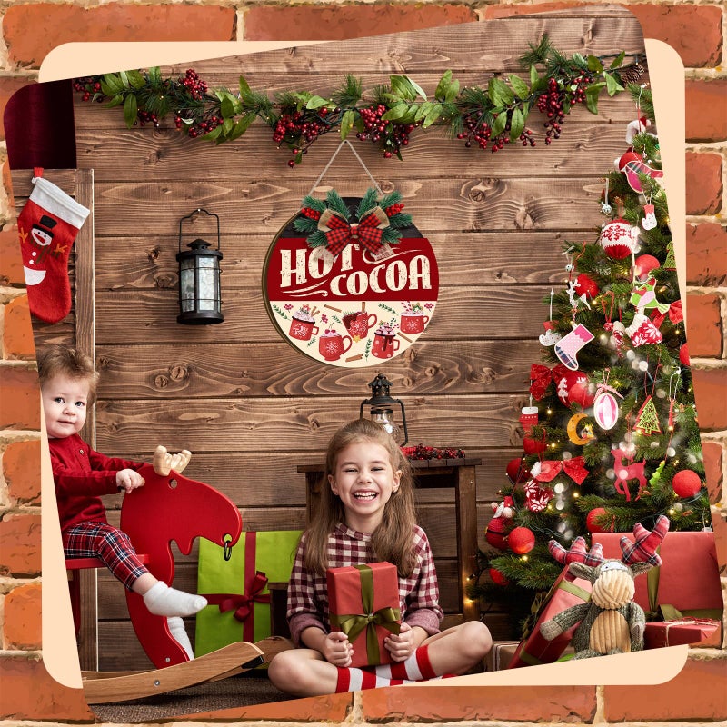 Vicenpal 22 Pcs Interchangeable Welcome Sign for Front Door with 17 Magnetic Icon Wooden Seasonal Front Porch Door Decor with 4 Seasonal Wreath for Holiday Halloween Christmas Gift(Black,Stylish) - Image 2