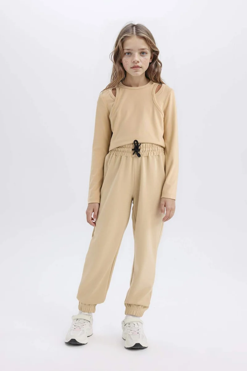 ديفاكتو Girl Slim Fit Crew Neck Corduroy Camisole T-Shirt
