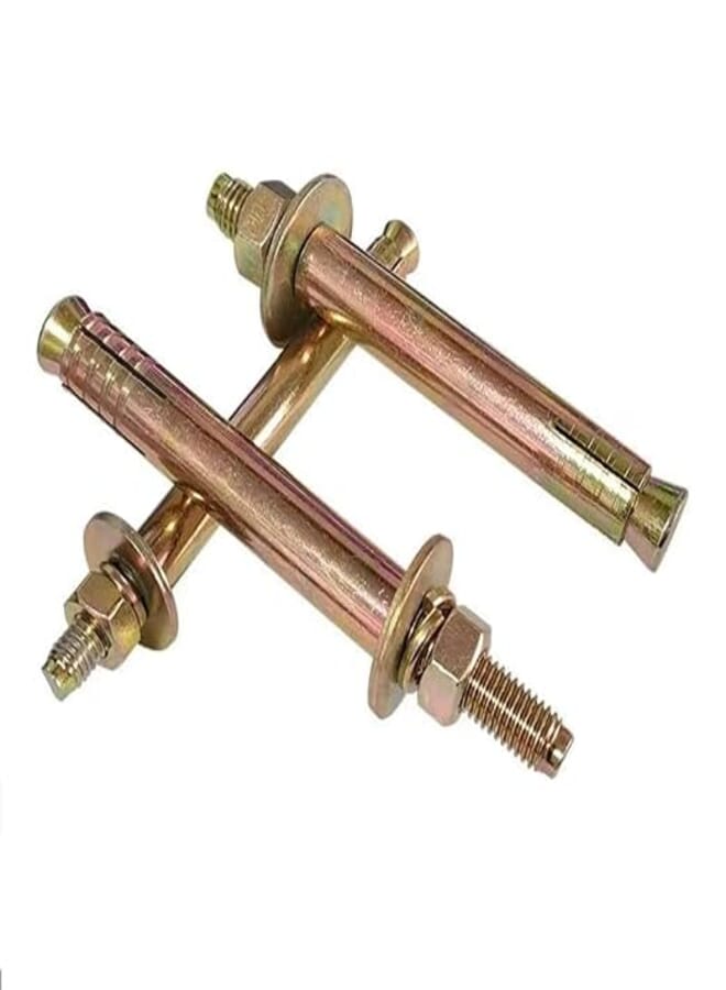 Steel Expansion Hacks for Concrete and Stone, 16x150mm, Yellow Zinc Plated, for Heavy Load, 4 Count