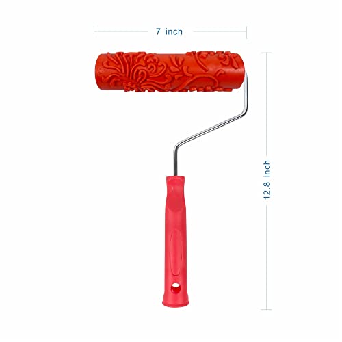 Nichiyo 7'' Texture Roller DIY Decorative Art Pattern Paint Roller Rubber Roller for Walls, Furnitures and Floors Decoration(EG043T) - Image 3