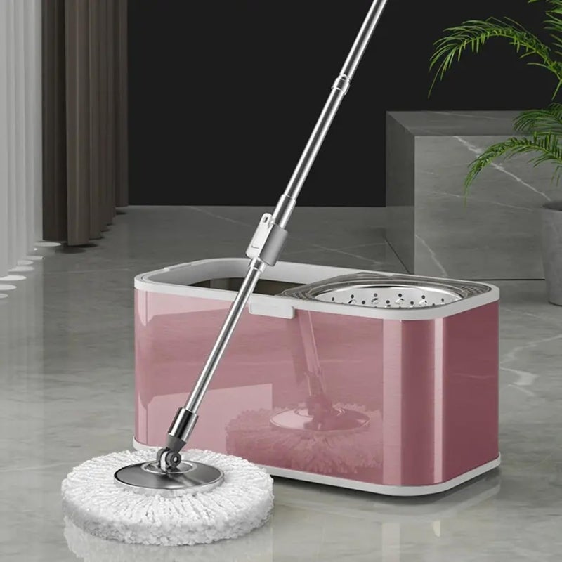 upyog Steel Bucket Mop Purple 360 Spin Mop with Steel Bucket Stainless Steel Mop Bucket for Floor Cleaning Heavy Duty SelfWringing Mop with Bucket Easy Spin Mop and Bucket Set - Image 1