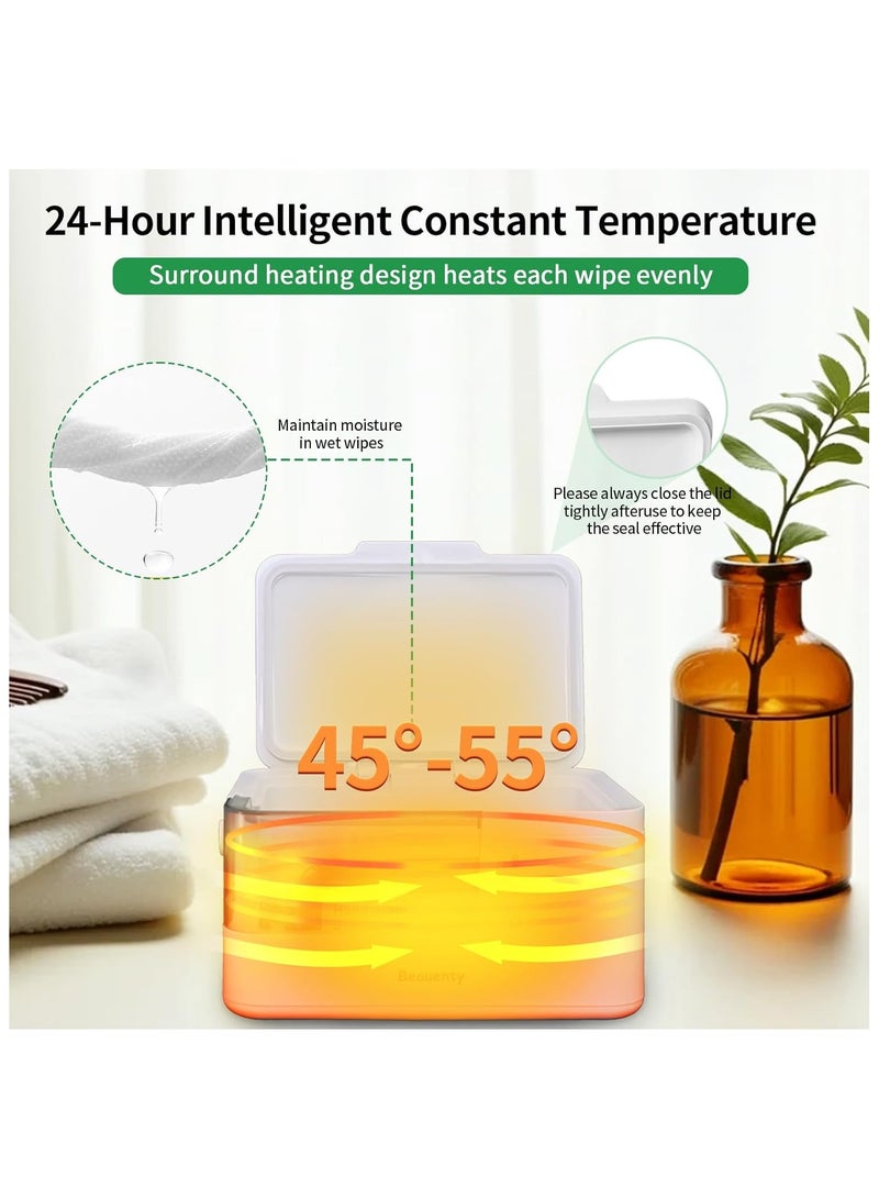 Baby Wipe Warmer for Car and Home Use – 2-Level Temperature Control, Silent & Even Heating, Built-in Light, Keeps Wipes Warmer Moist – Large Capacity Diaper Wipes Dispenser for Babies  - Image 5