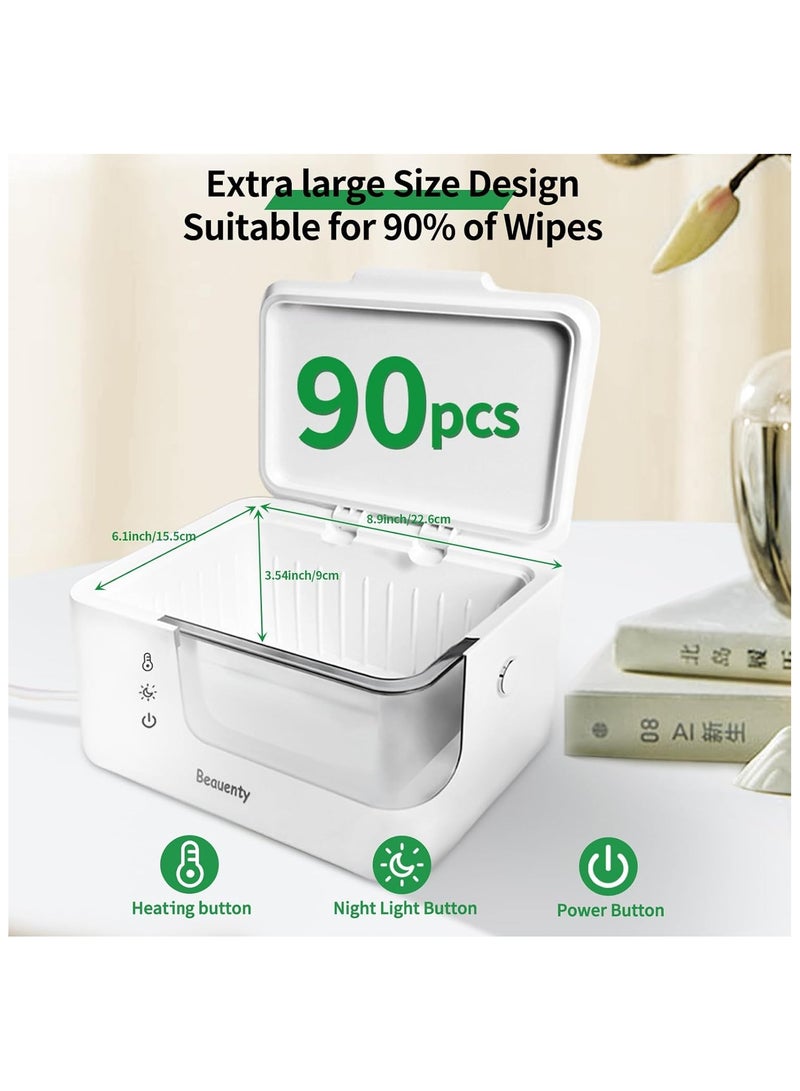 Baby Wipe Warmer for Car and Home Use – 2-Level Temperature Control, Silent & Even Heating, Built-in Light, Keeps Wipes Warmer Moist – Large Capacity Diaper Wipes Dispenser for Babies  - Image 4