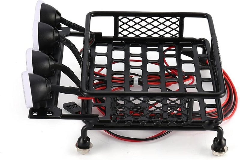 Yurefax RC Car Roof Rack with Light Bars - Image 1