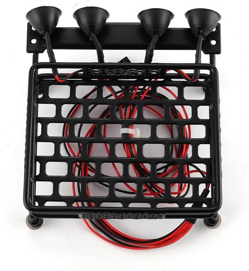 Yurefax RC Car Roof Rack with Light Bars - Image 3