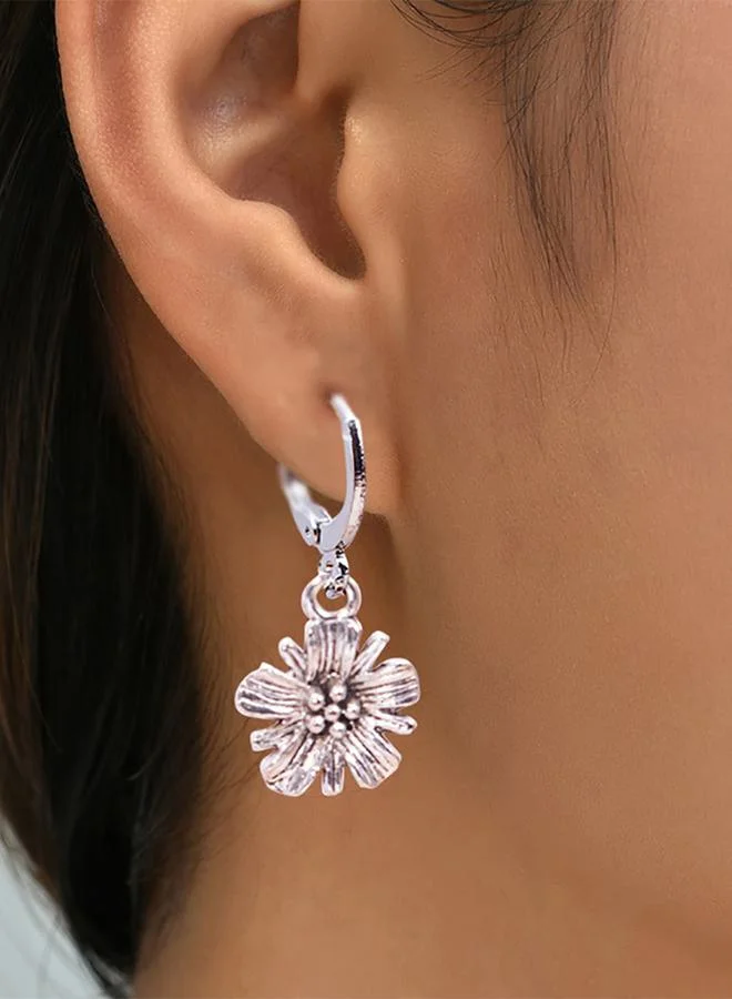 Styli Floral Drop Hinge Earrings